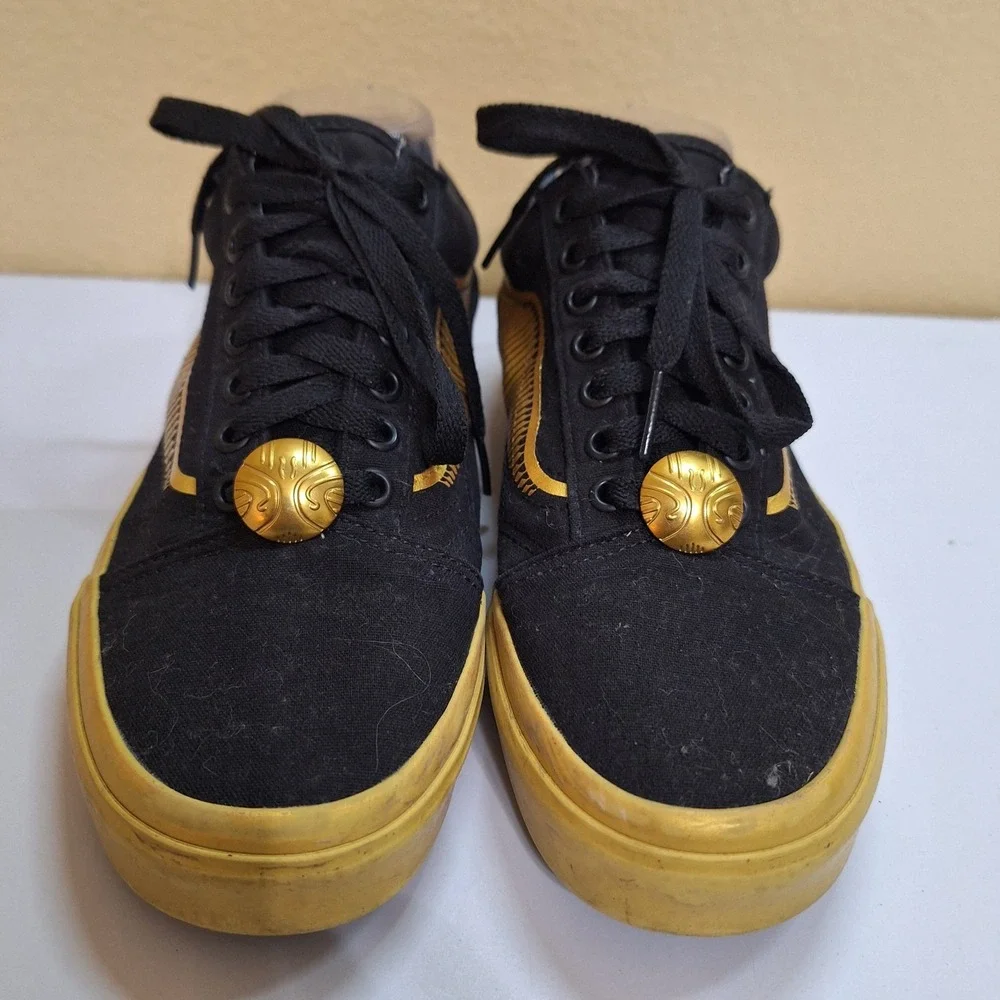 Vans Harry Potter Size M/7.5 - W/9 Golden Snitch Black Gold Sneakers‎ Skate